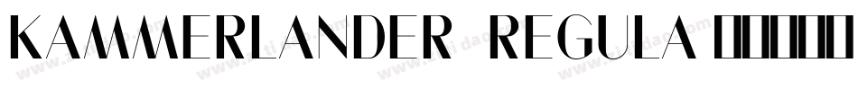 Kammerlander Regula字体转换